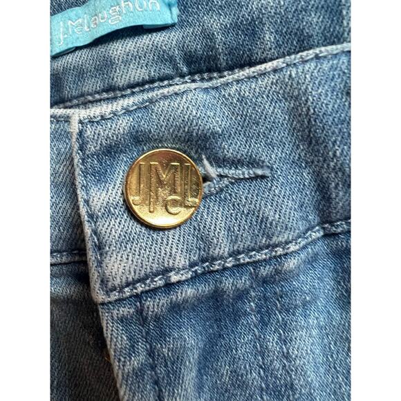 J. McLaughlin Stretch Denim Jeans Light Wash Zip Pockets - Picture 7 of 10